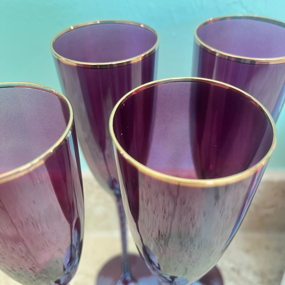 Anthropologie "Alta Flute glasses Set of 4" NWT - Picture 2 of 4